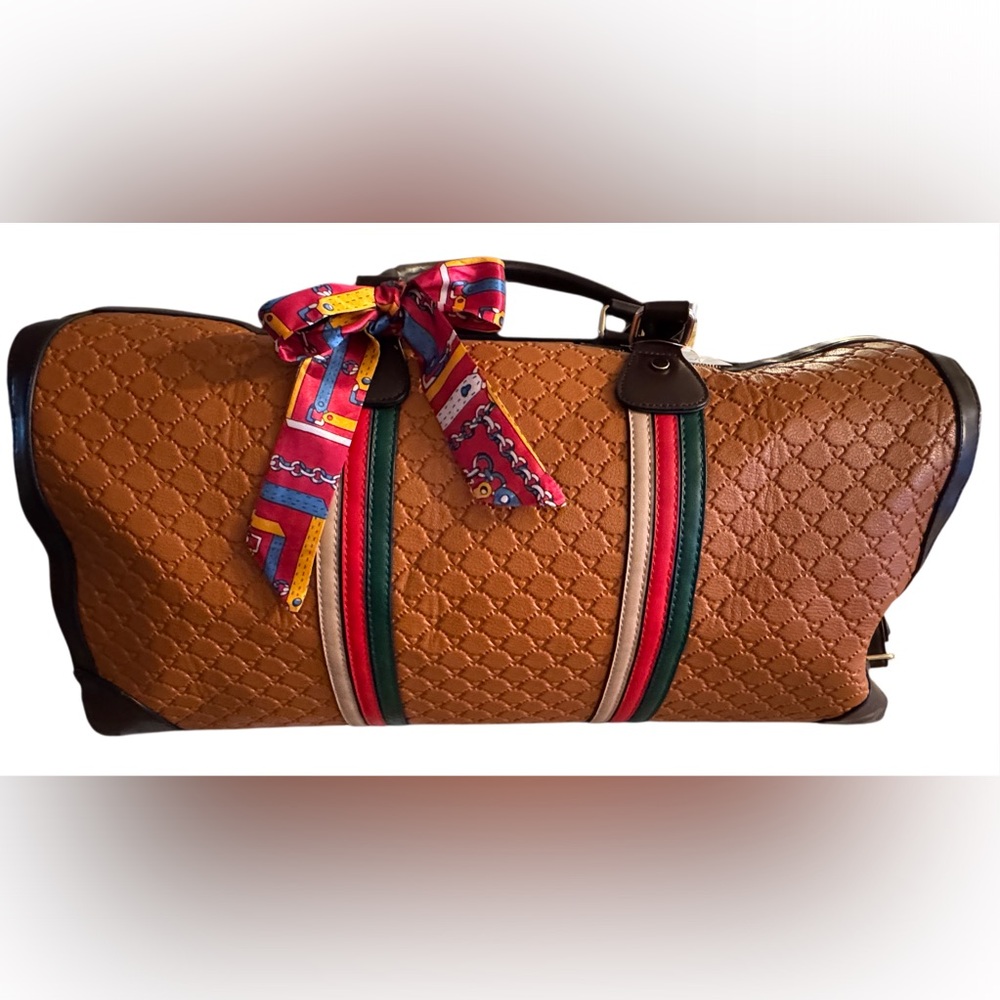 Large Light Brown Fashion Duffel Bag